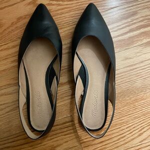 The Ava Slingback Flat in Leather